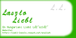 laszlo liebl business card